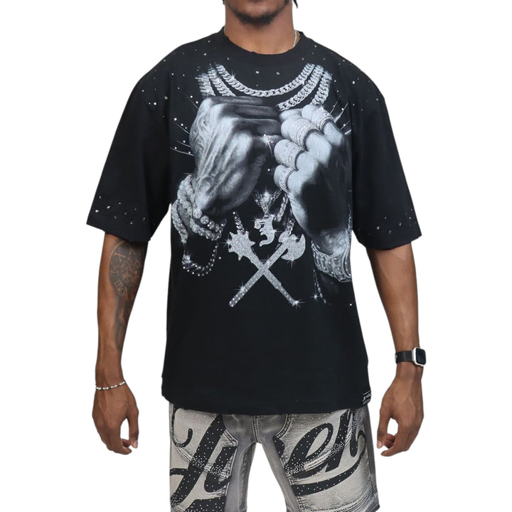 Juren Pressure Makes Kings Tee Big & Tall Black