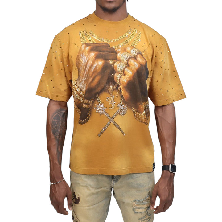 Juren Pressure Makes Kings Tee Big & Tall Brown