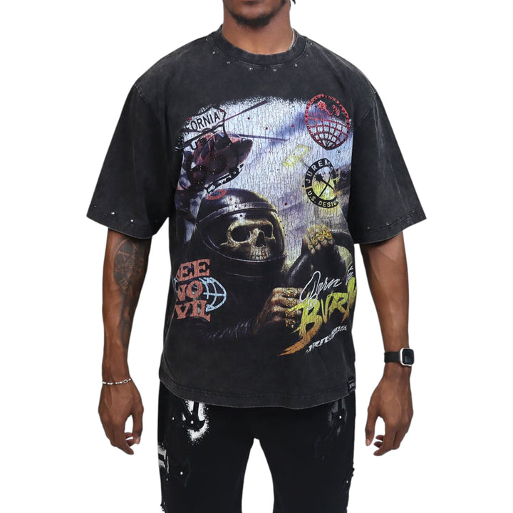 Juren Born To Burn Tee Big & Tall Black