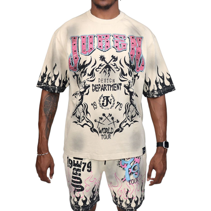 Juren Worldwide Tee Big & Tall Sand Natural