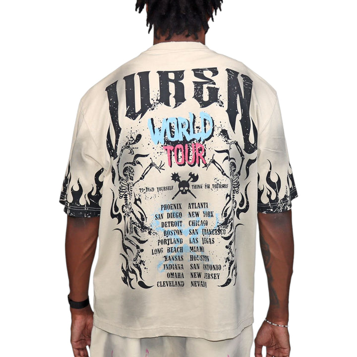 Juren Worldwide Tee Big & Tall Sand Natural