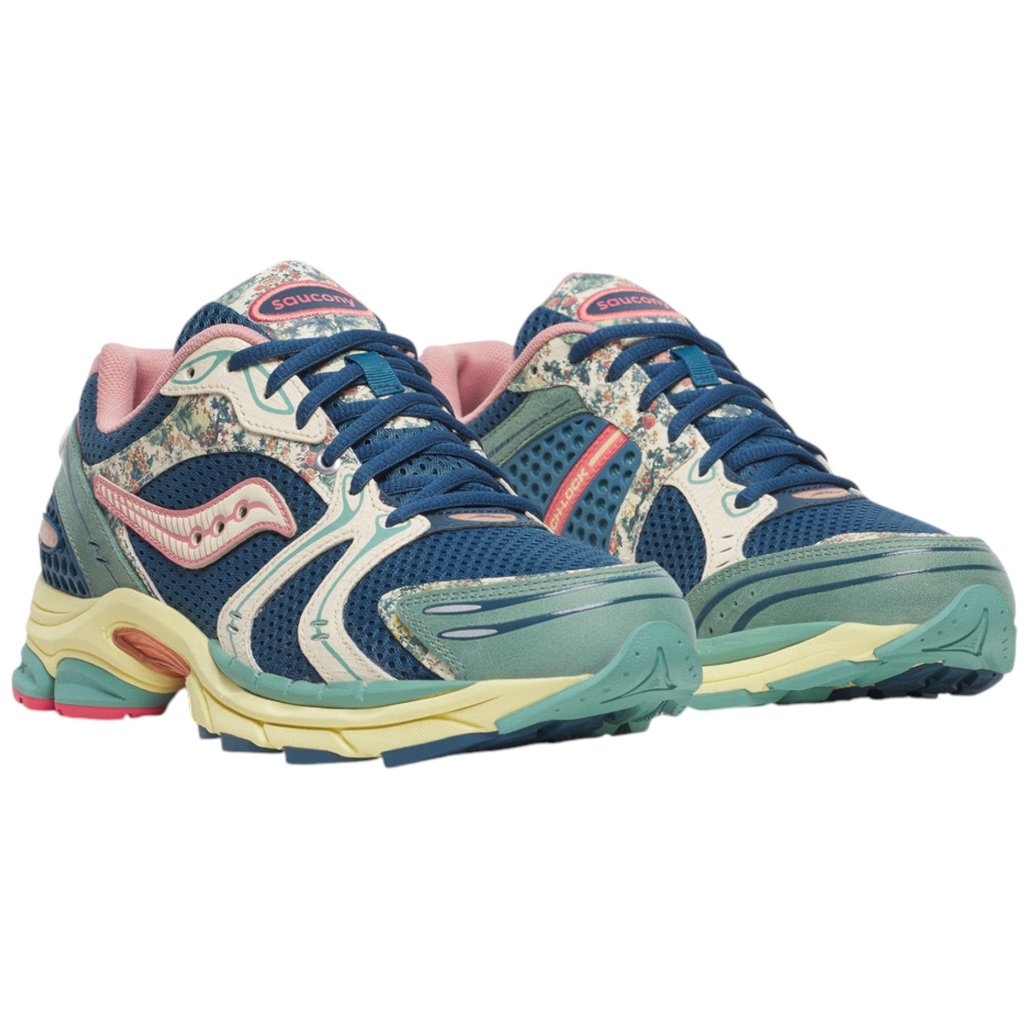 Saucony ProGrid Triumph 4 Kissaten Floral Blue Beige – Purple