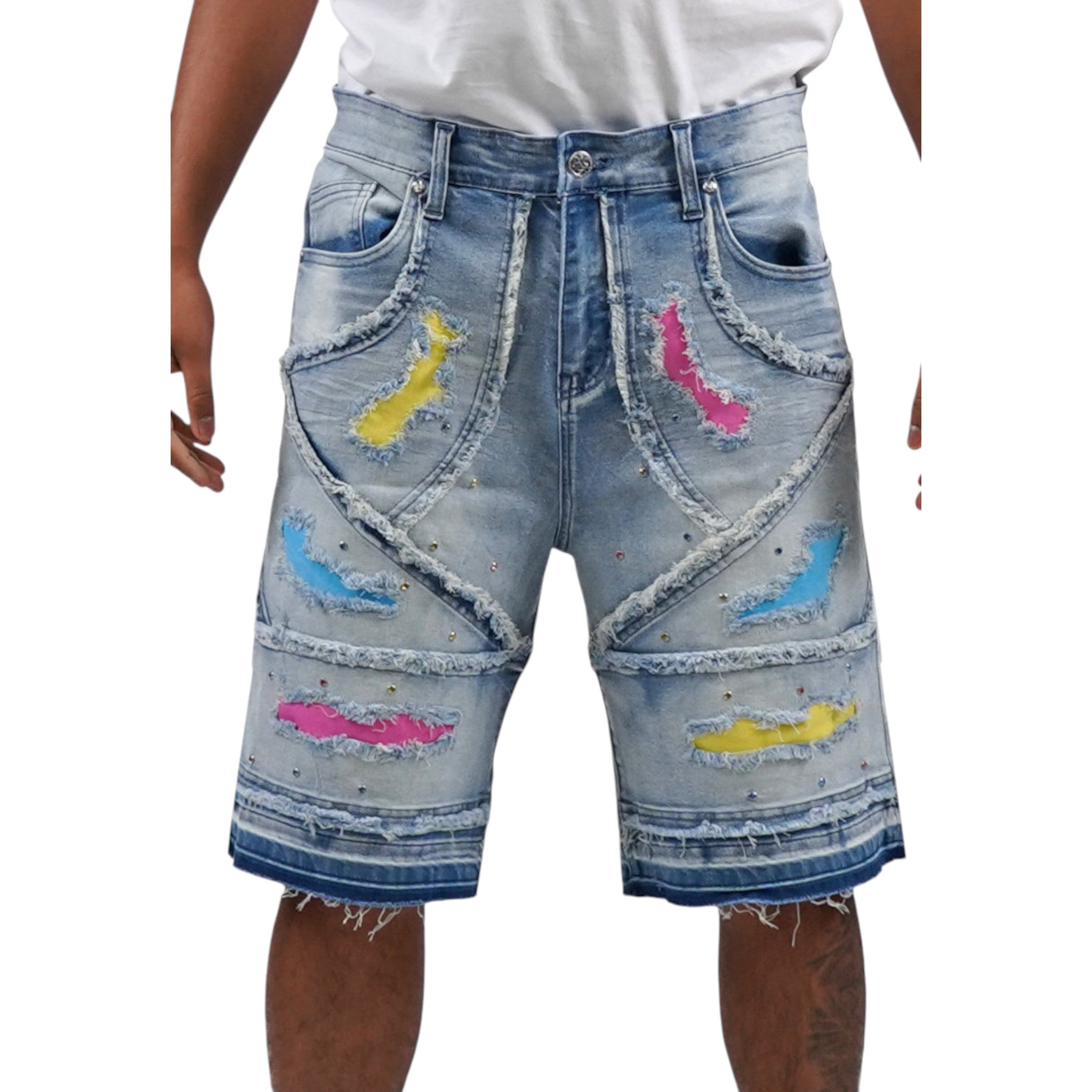 Juren In The Trenches Denim Shorts – Purple Carpet Miami