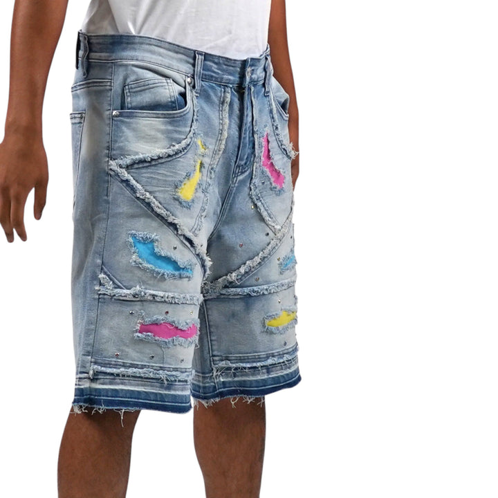 Juren In The Trenches Denim Shorts