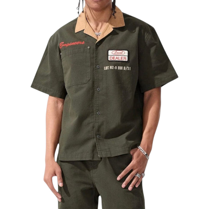 Jordan Craig Local Dealer Service Button Up Green