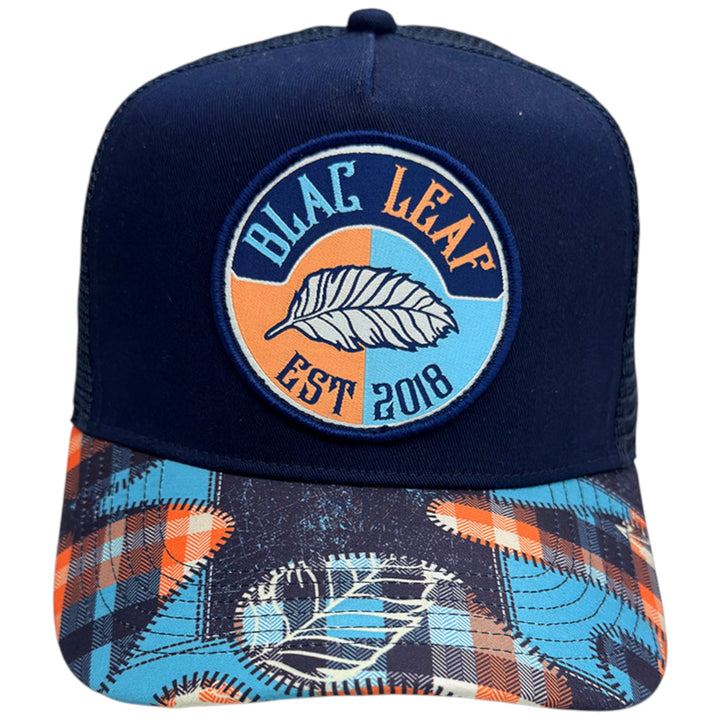 Blac Leaf Signature Leaf Plaid Trucker Hat
