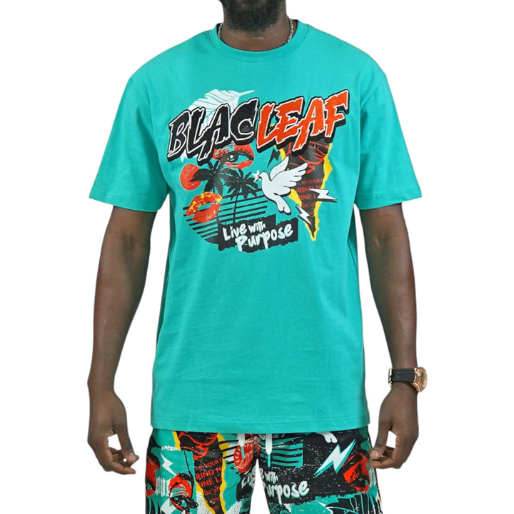Blac Leaf Reborn Knit T-Shirt Teal