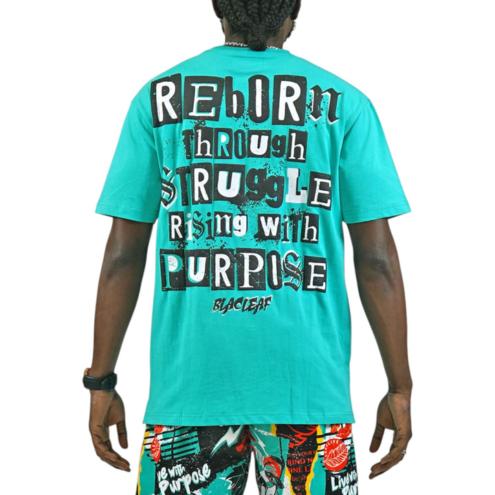 Blac Leaf Reborn Knit T-Shirt Big & Tall Teal