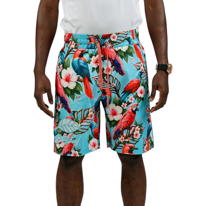 Blac Leaf Tropical Arrangement AOP Short Big & Tall