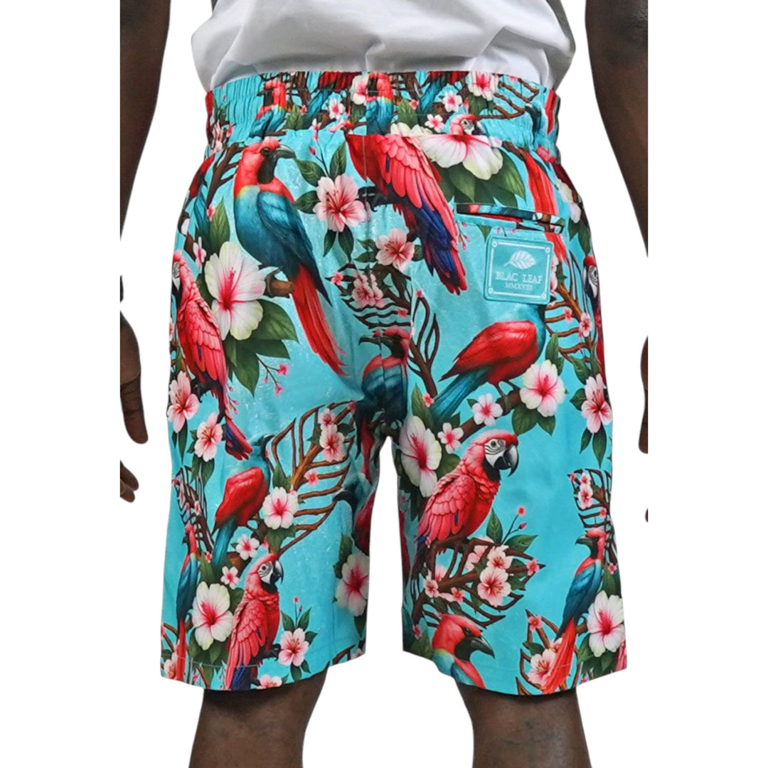 Blac Leaf Tropical Arrangement AOP Short Big & Tall