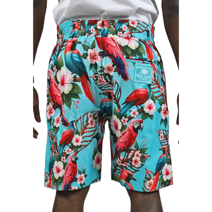 Blac Leaf Tropical Arrangement AOP Short Big & Tall