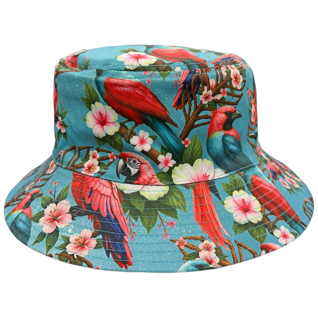 Blac Leaf Tropical Arrangement Bucket Hat