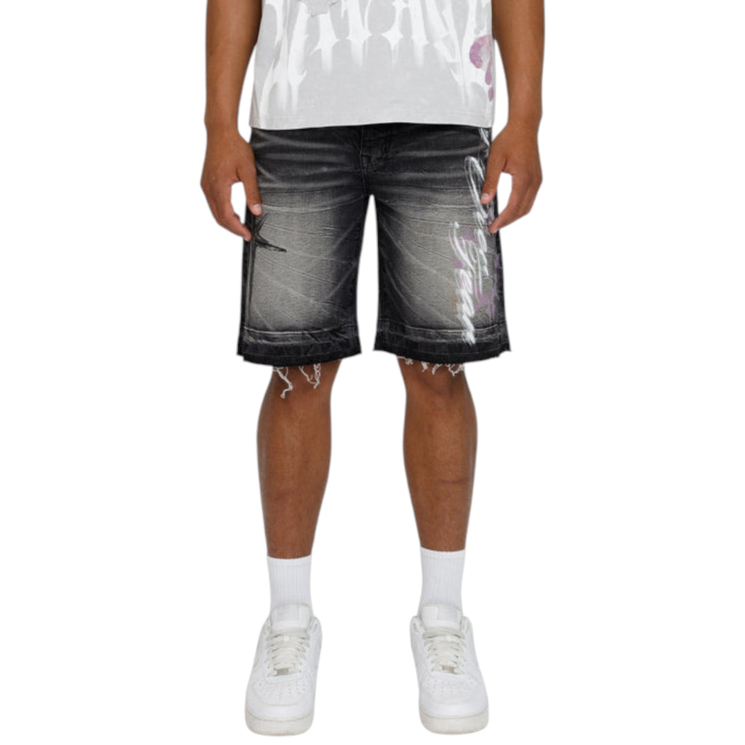 Smoke Rise Faith Over Fear Short Shale Black