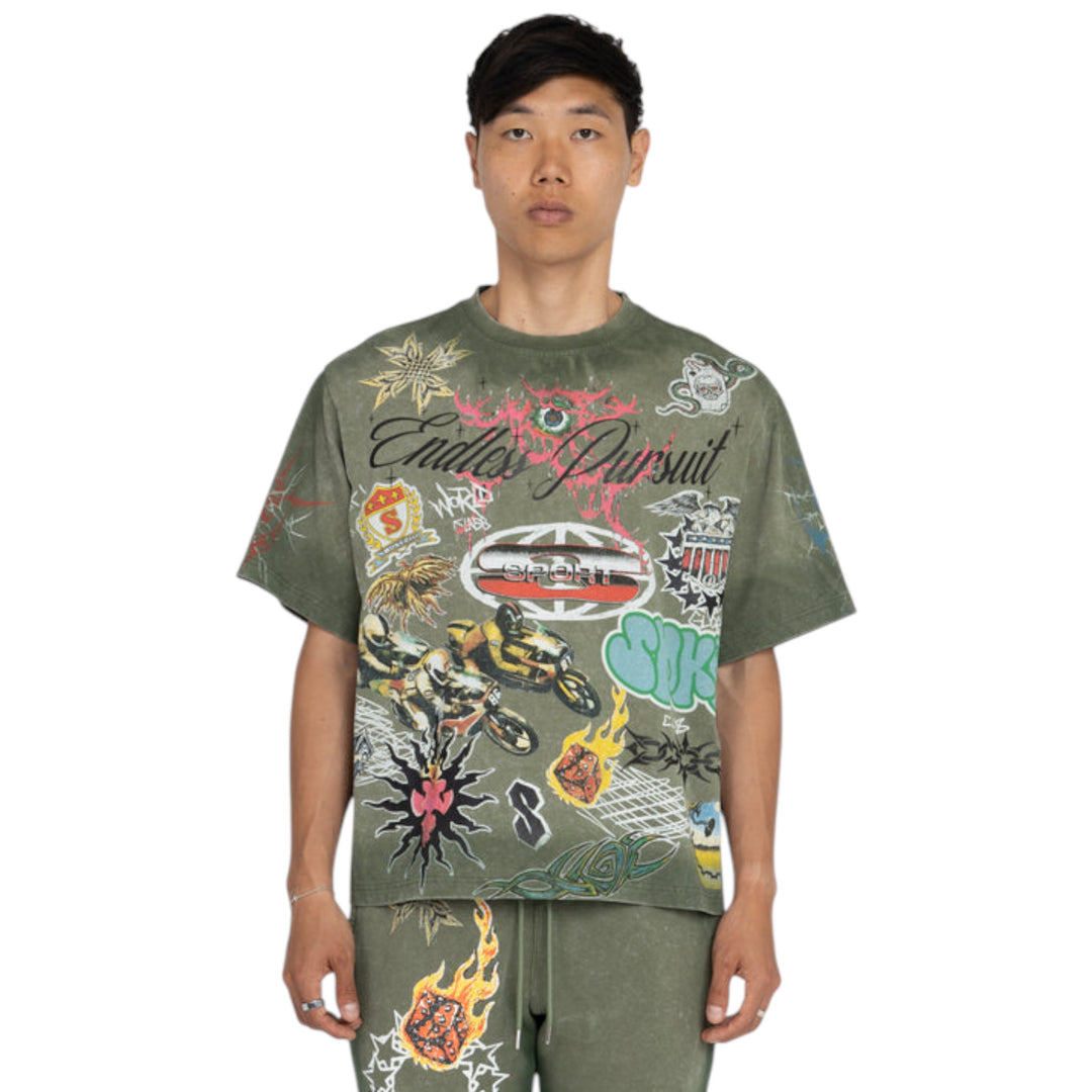 Smoke Rise Endless Pursuit Tee Olive Vintage Army