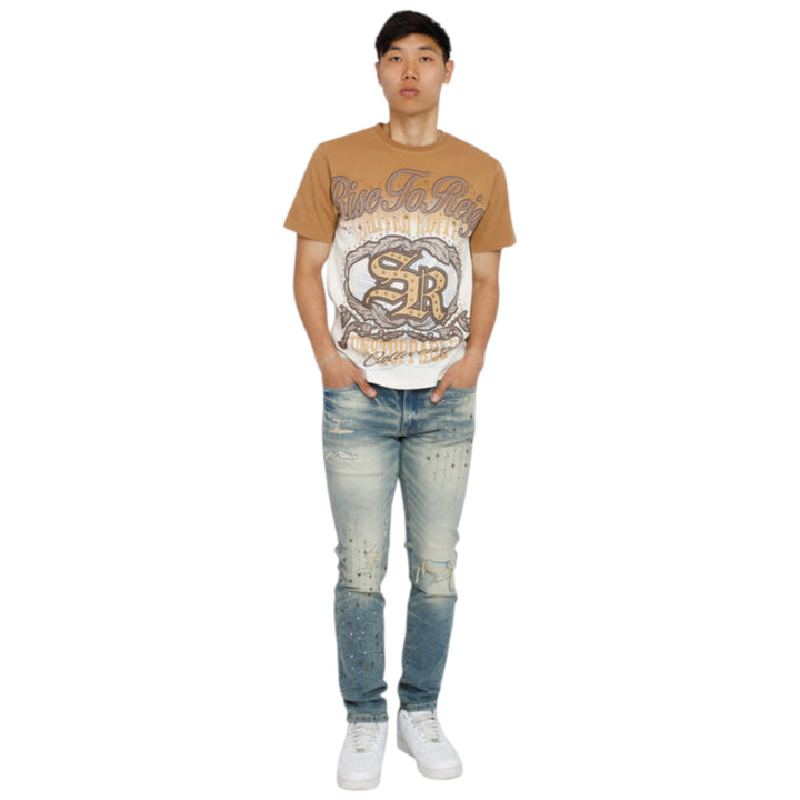 Smoke Rise Rise To Reign Tee Rust Lion
