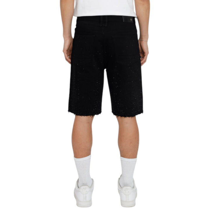 Smoke Rise All Rhinestone Denim Short Black