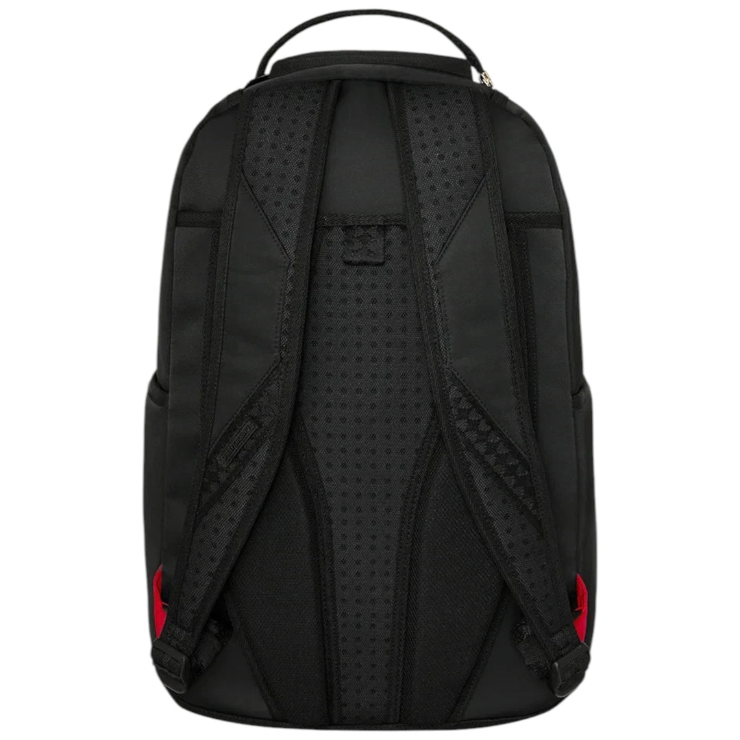 Sprayground SHARK CENTRAL BLACK NYLON CAMO EMBOSSED SHARK DLXSR BACKPACK