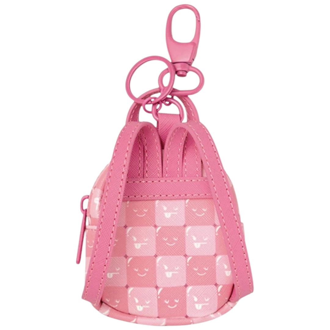 Sprayground PINK NEW CHECK FACES BACKPACK KEYCHAIN