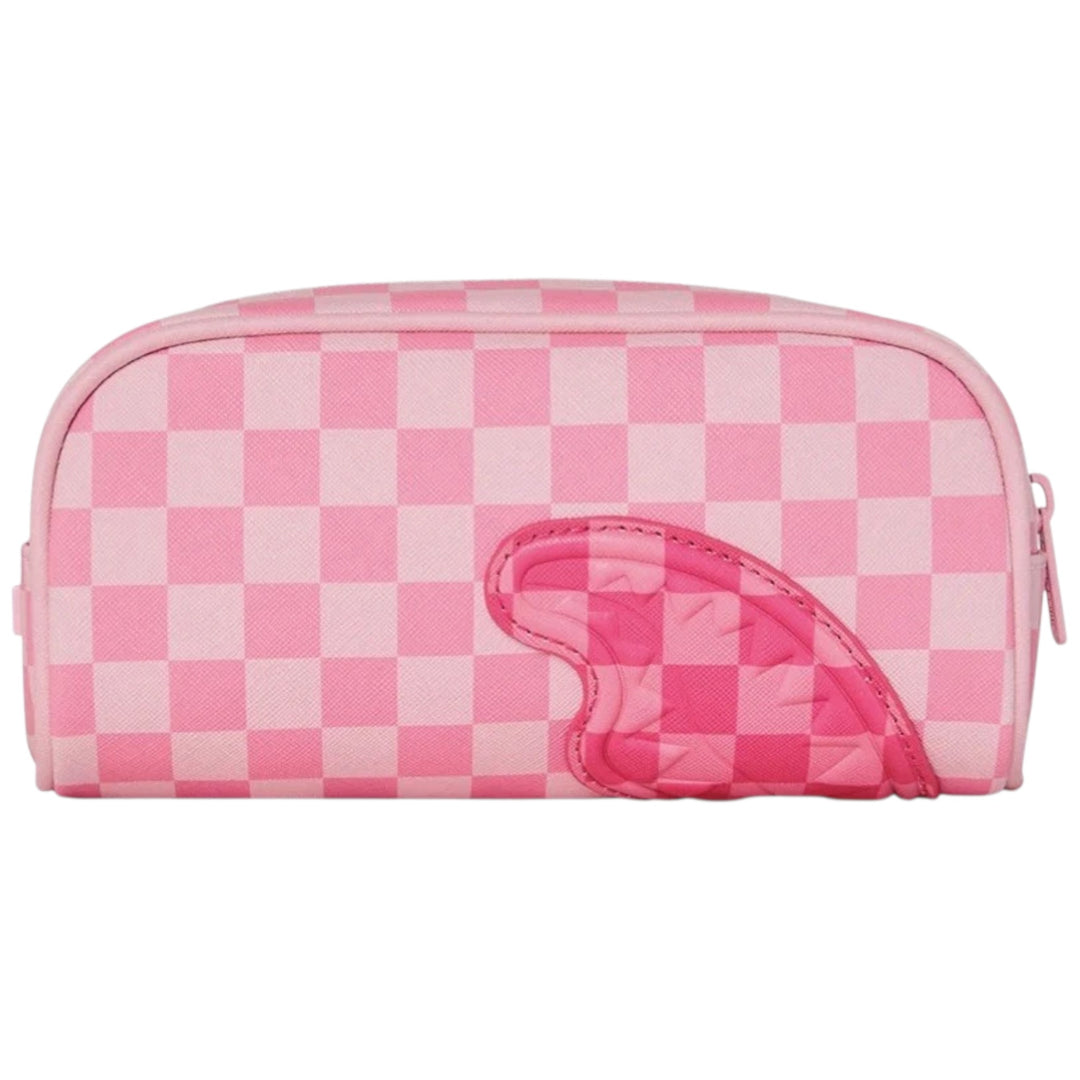 Sprayground PINK NEW CHECK FACES PENCIL POUCH