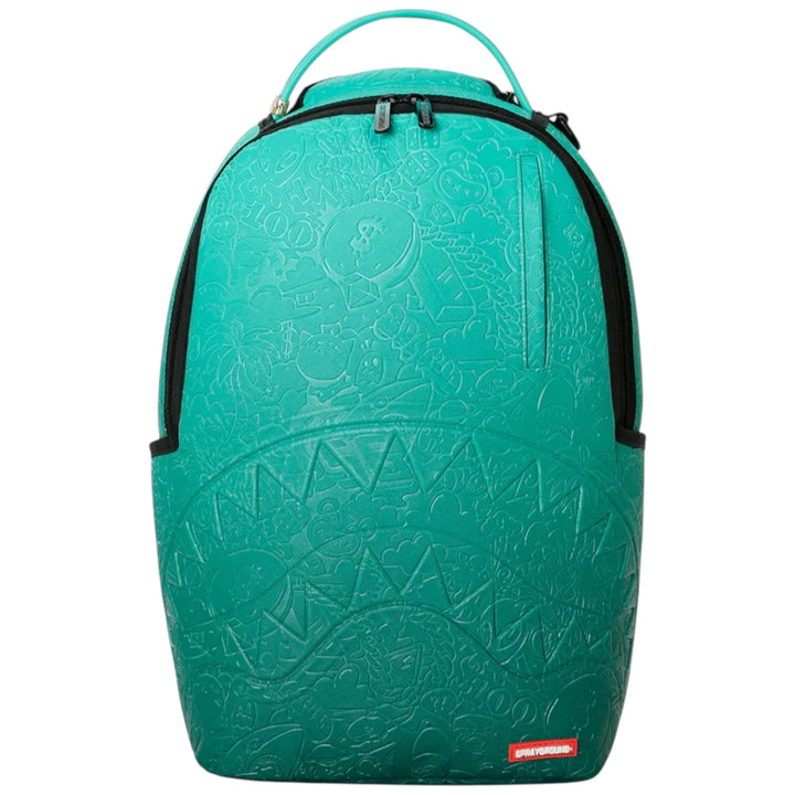 Sprayground TURQUOISE DOODLE EMBOSS DLXSV BACKPACK