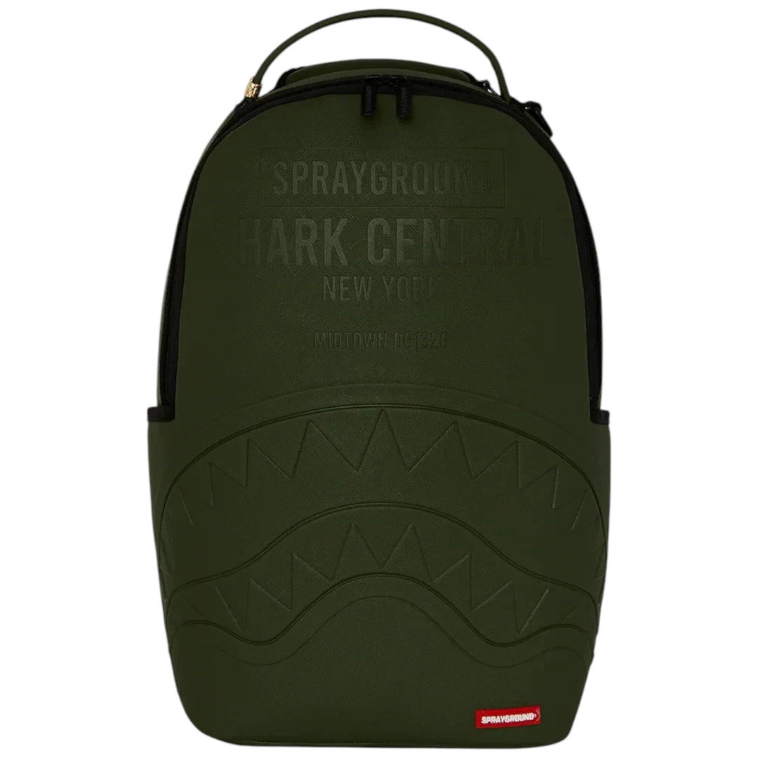 Sprayground SHARK CENTRAL EMBOSSED GREEN DLXSV BACKPACK