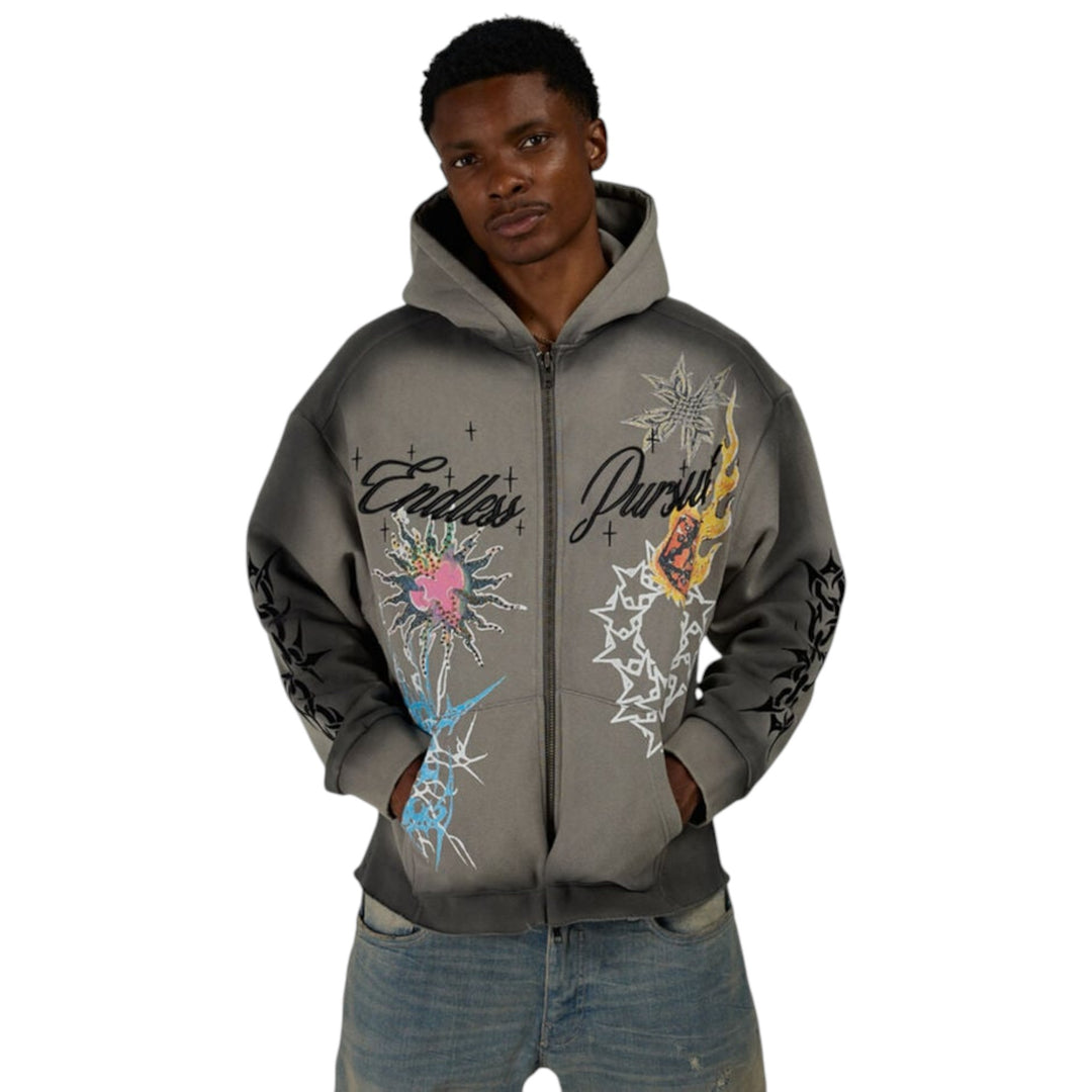 Smoke Rise Endless Pursuit Studded Hoodie December Sky