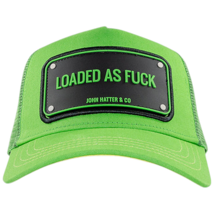 John Hatter Loaded As Fu%& Hat Neon Slime Green