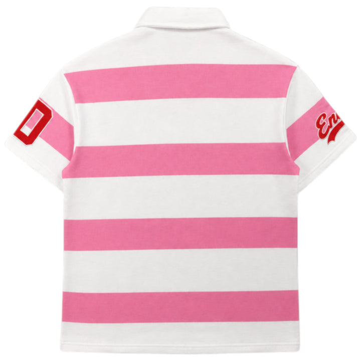 N.M.ENYC SUM-06 Striped Rugby Polo Pink