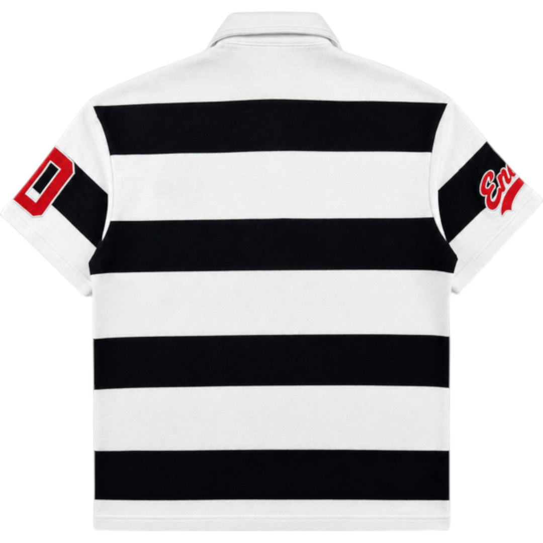 N.M.ENYC SUM-06 Striped Rugby Polo Black