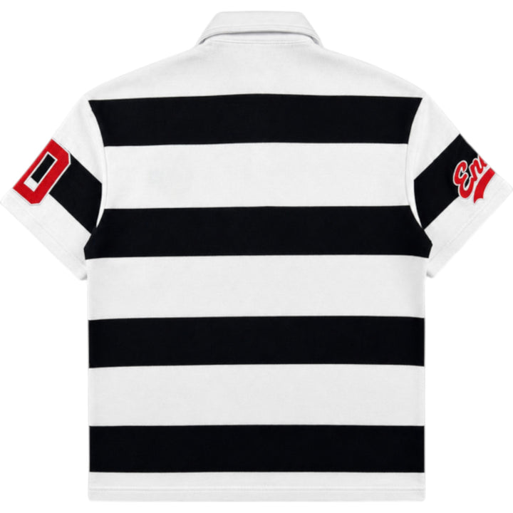 N.M.ENYC SUM-06 Striped Rugby Polo Black