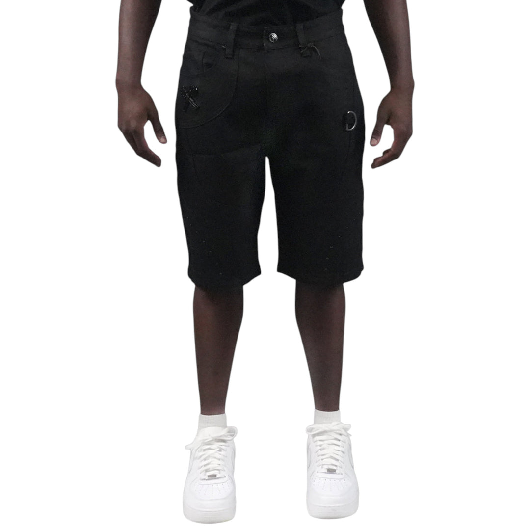 Juren Risk It All Denim Shorts Big & Tall Black Wash