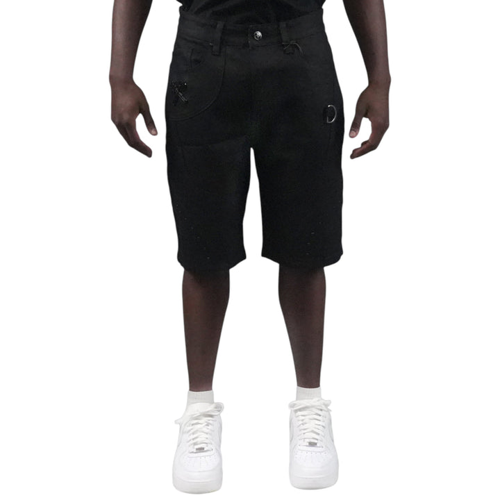 Juren Risk It All Denim Shorts Big & Tall Black Wash