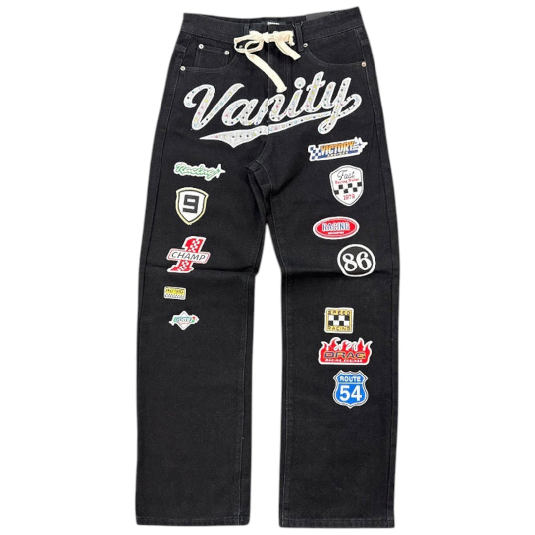 Kindred Multi Patches Relaxed Straight Fit Jet Black