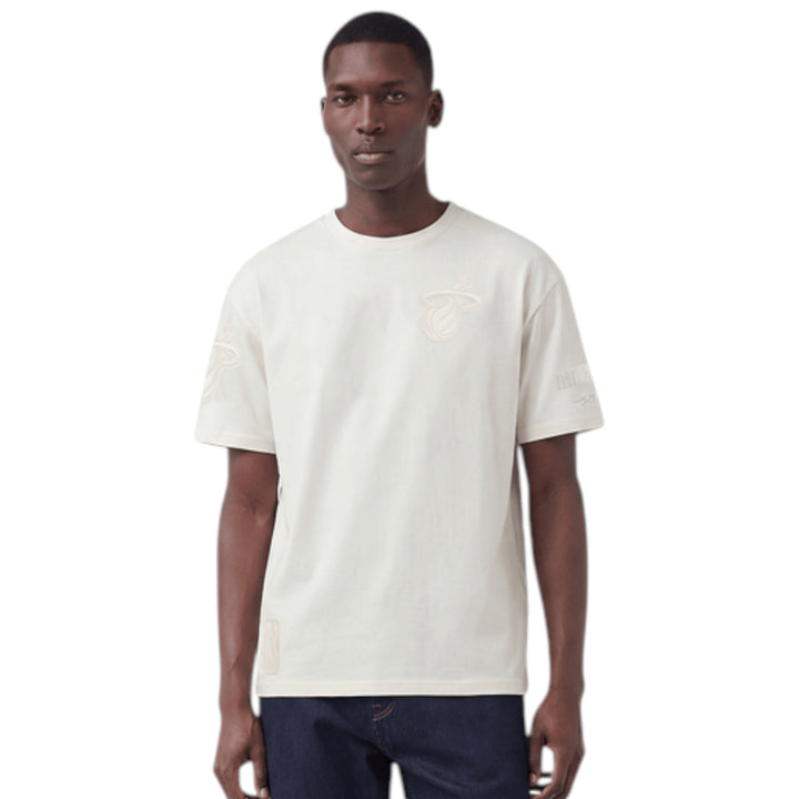 Pro Standard Miami Heat CJ Drop Shoulder Tee Eggshell