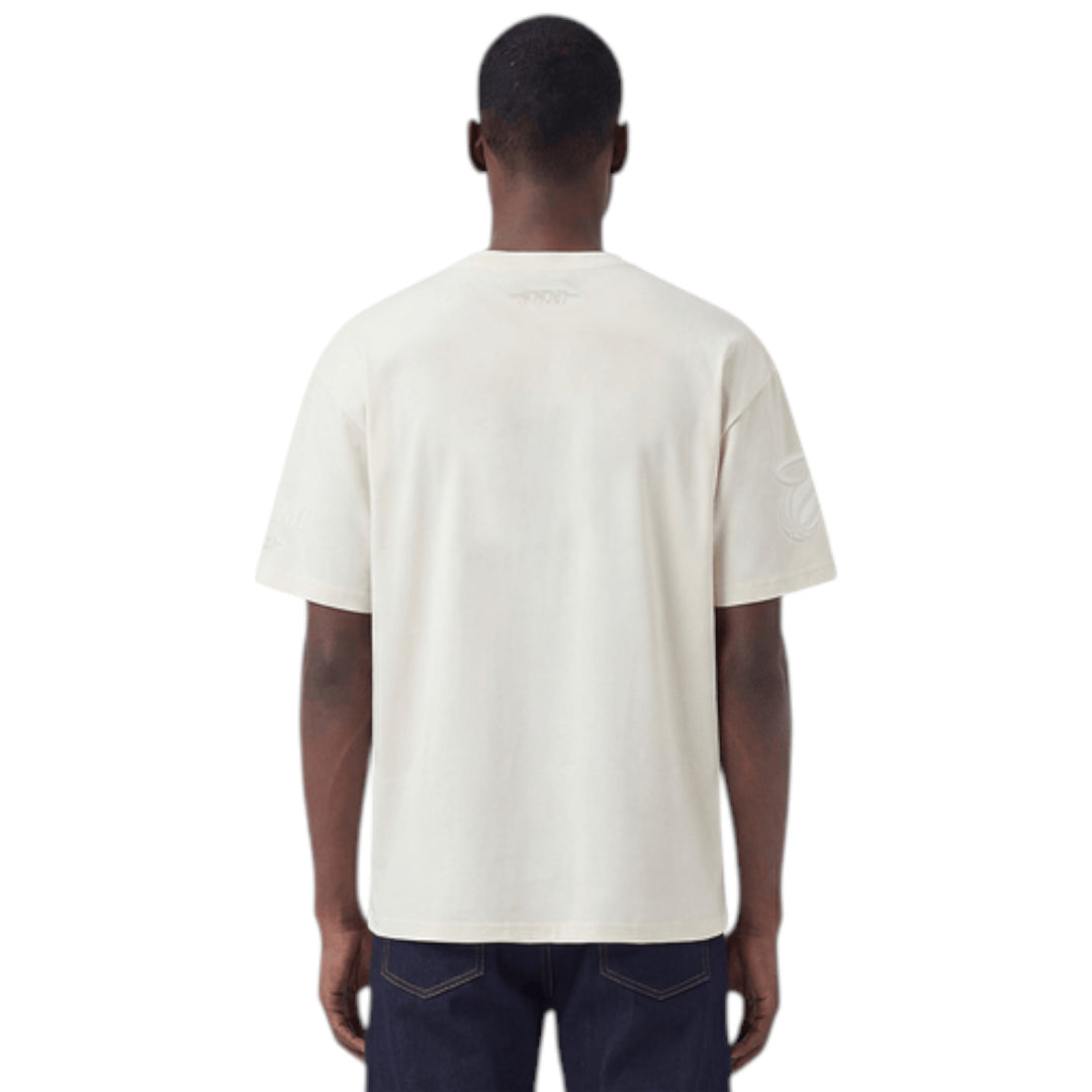 Pro Standard Miami Heat CJ Drop Shoulder Tee Eggshell
