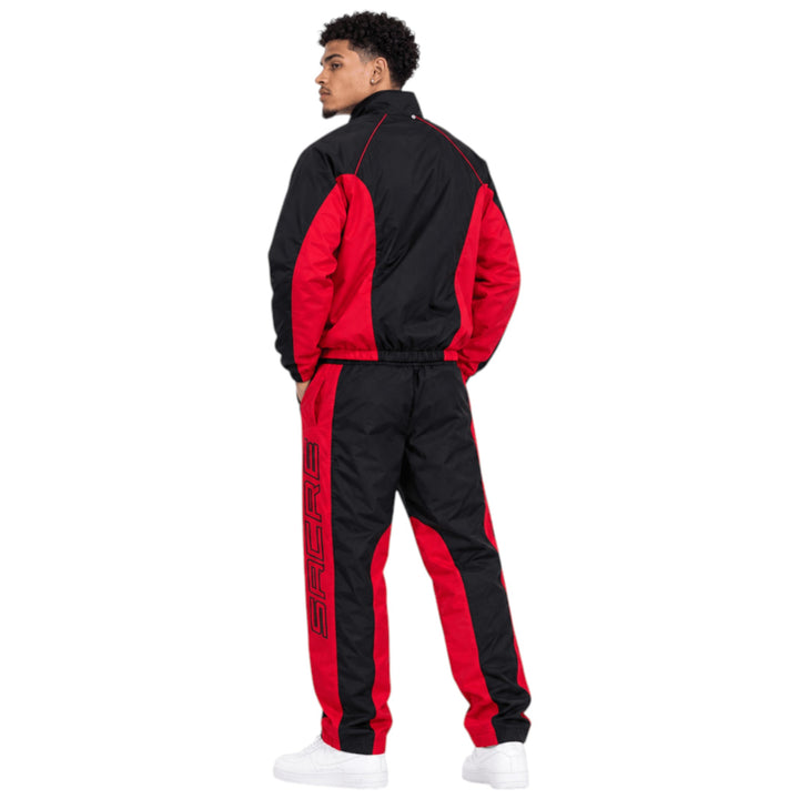 Sacre Reign Nylon Jacket And Trackpant Set Black