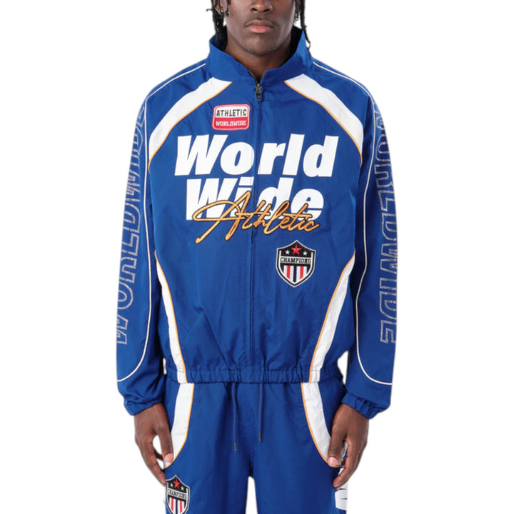 Copper Rivet World Wide Windbreaker Jacket Royal