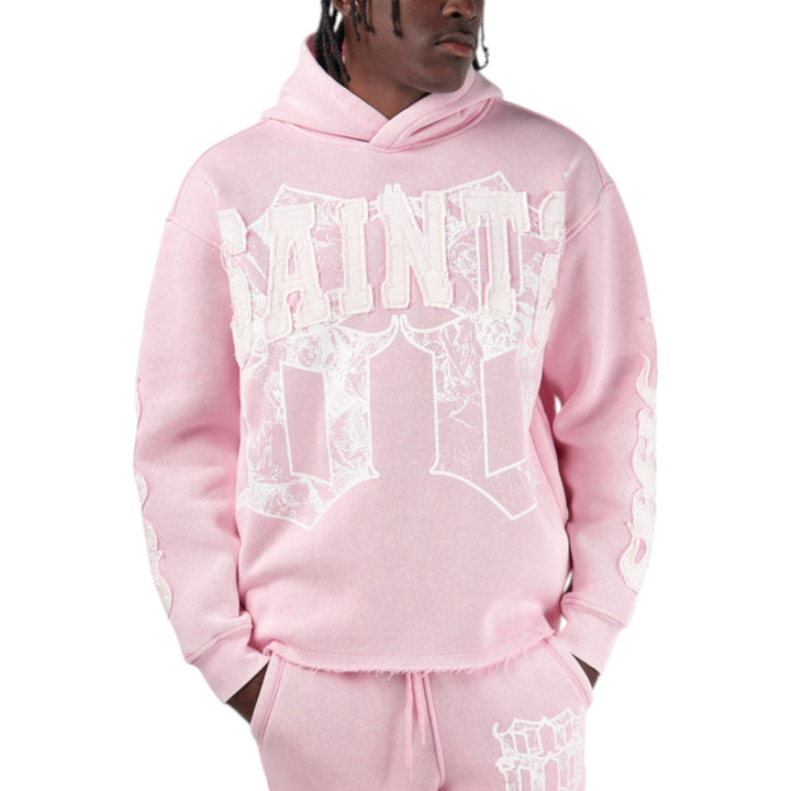 Copper Rivet Saint Hoodie Pink
