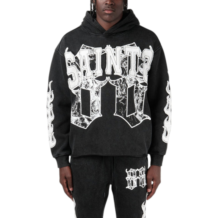 Copper Rivet Saint Hoodie Black