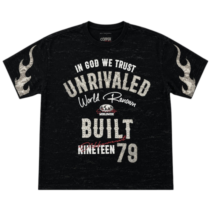 Copper Rivet In God We Trust Tee Black