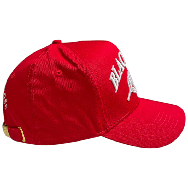 Blac Leaf Logo Core Red Trucker Hat