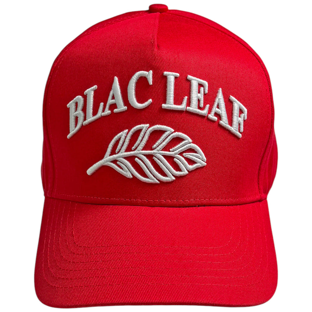Blac Leaf Logo Core Red Trucker Hat