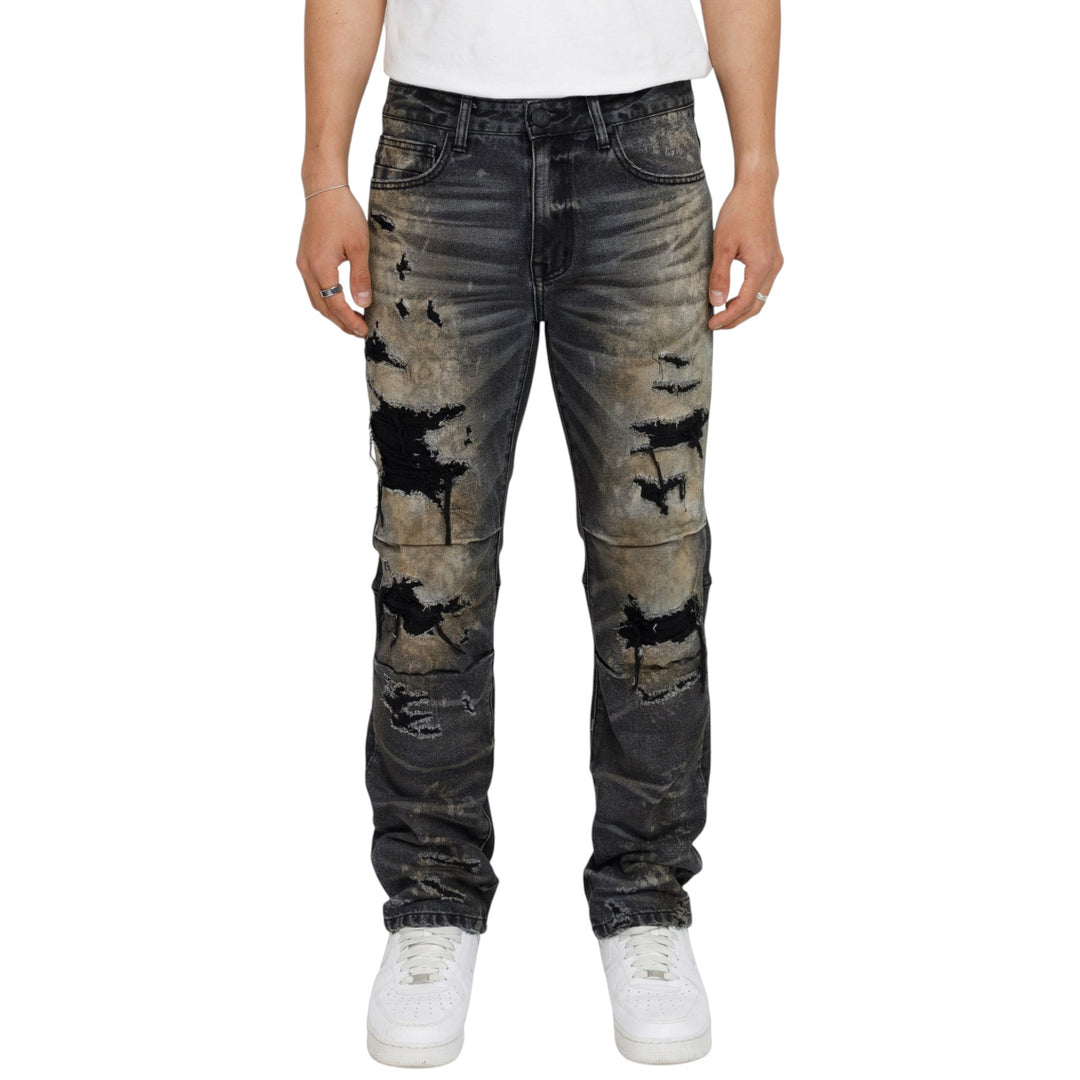 Smoke Rise Heavy Rip & Repair Jean Ascent Black
