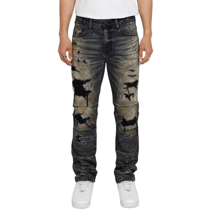 Smoke Rise Heavy Rip & Repair Jean Ascent Black