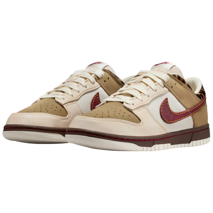 Nike Wmns Dunk Low Retro Khaki Team Red Pearl ...