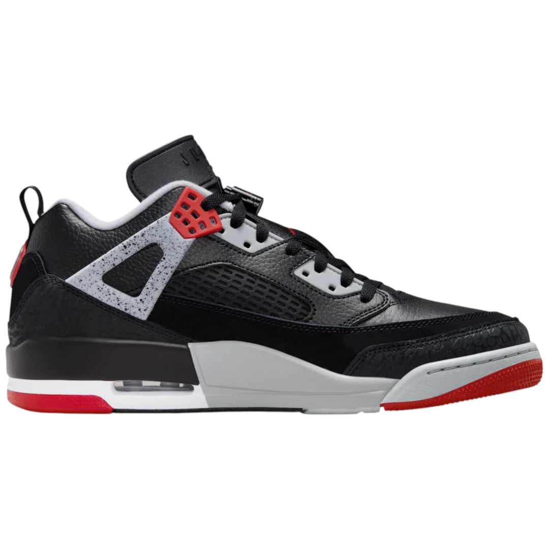 Jordan Spizike Low “Bred”Black Wolf Grey Gym Red