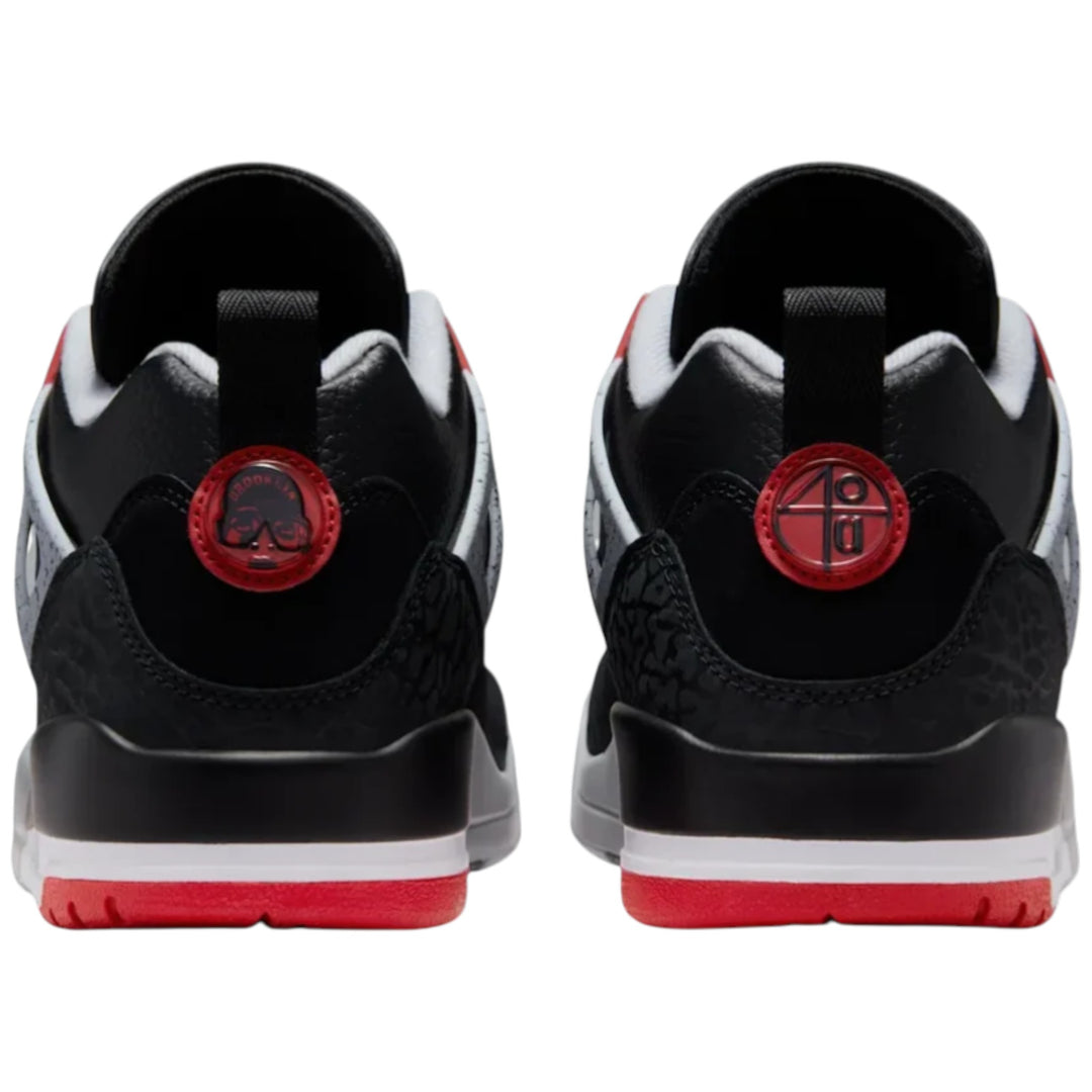 Jordan Spizike Low “Bred”Black Wolf Grey Gym Red