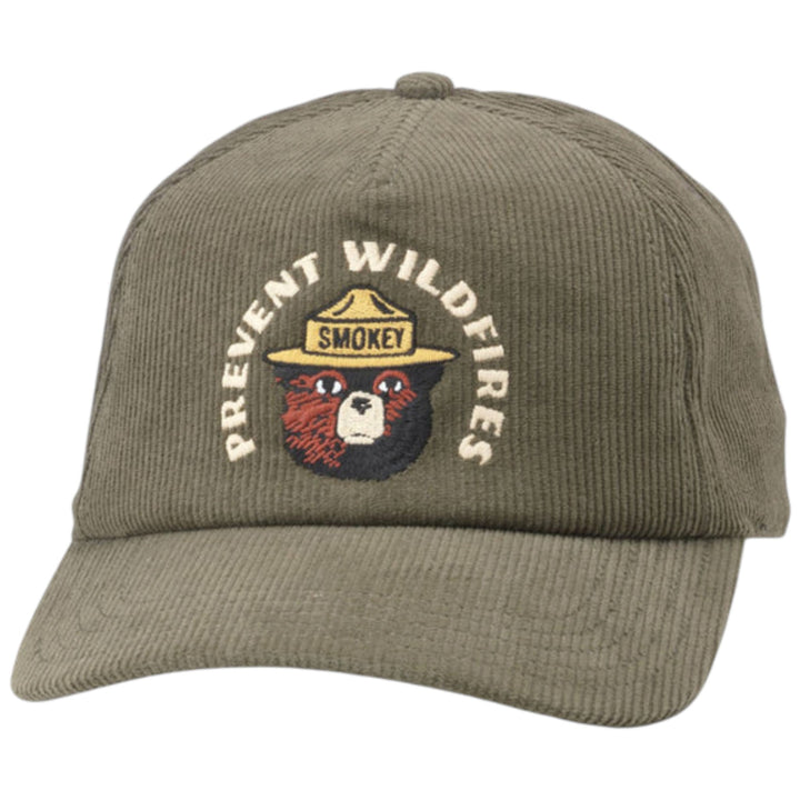 American Needle  Smokey Bear Snow Corduroy Trucker Hat Khaki