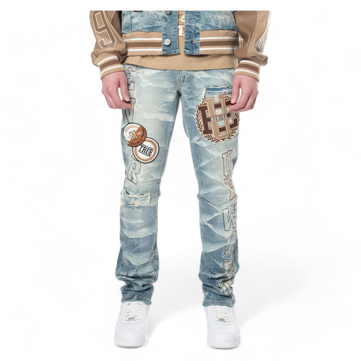 Smoke Rise Varsity Patch Jean Clyde Blue