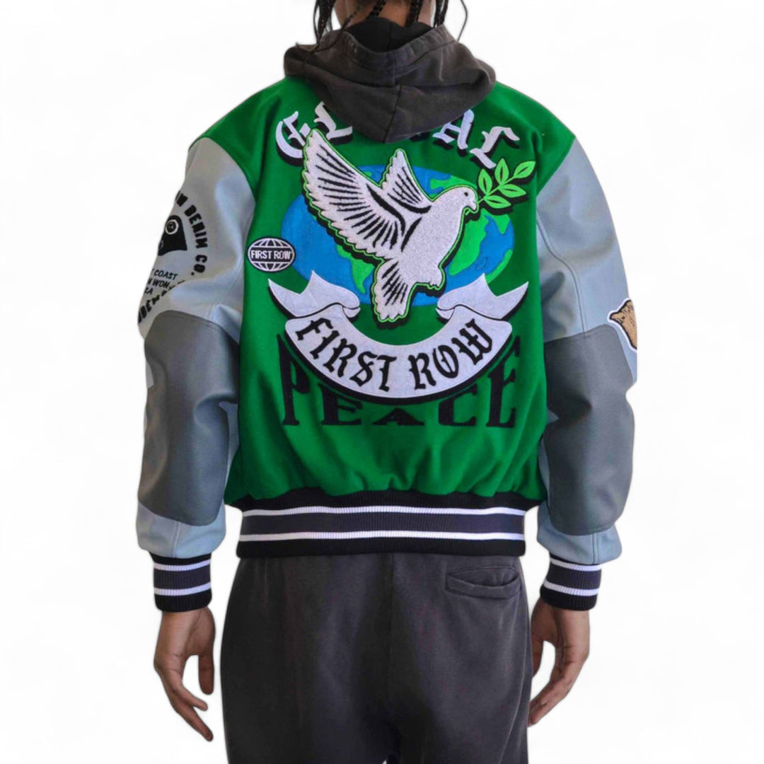 First Row Global Peace Multi Patches Jacket